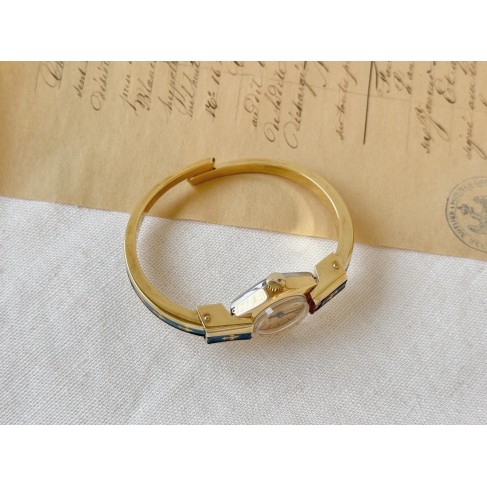 Vintage Blue Enamel Ladies Watch